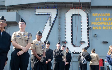 Ramona Navy Junior Reserve Officers Training Corps Tours USS Carl Vinson (CVN 70)