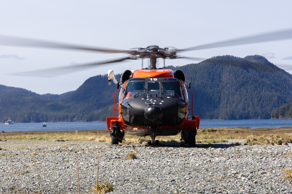 Coast Guard, Air Force, Sitka Mountain Rescue crews conduct exercises near Sitka, Alaska