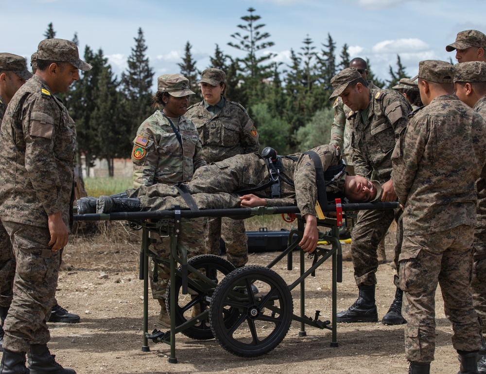 US, Tunisian forces train on emergency decontamination procedures at African Lion 2024