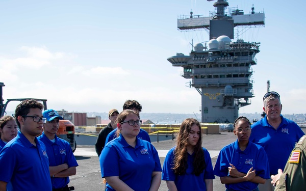 Sunrise Mountain High School Junior Reserve Officers Training Corps Tours USS Carl