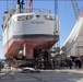 US Coast Guard Cutter Diligence undergoes maintenance at Coast Guard Yard in Baltimore