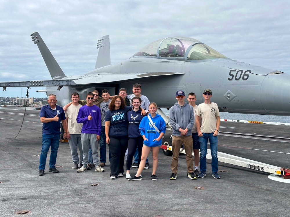 Sandra Day O’Connor Junior Reserve Officers Training Corps Tours USS Carl Vinson (CVN 70)