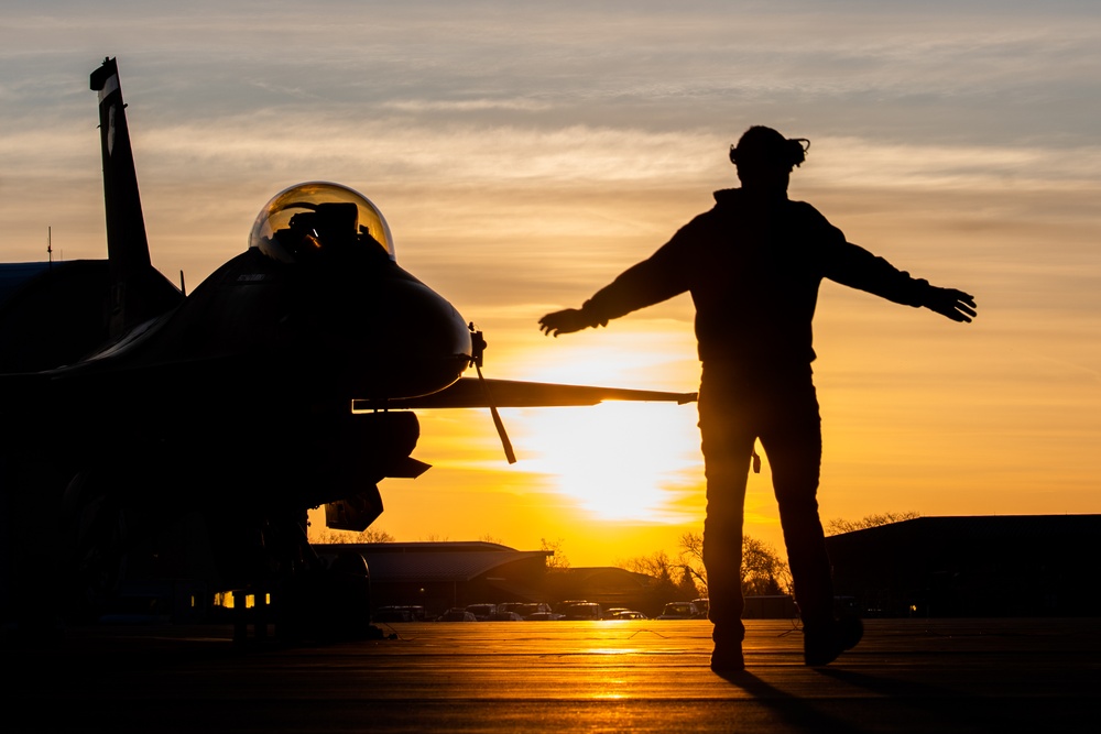 DVIDS - Images - Airmen clear flight line of debris amid morning sun ...