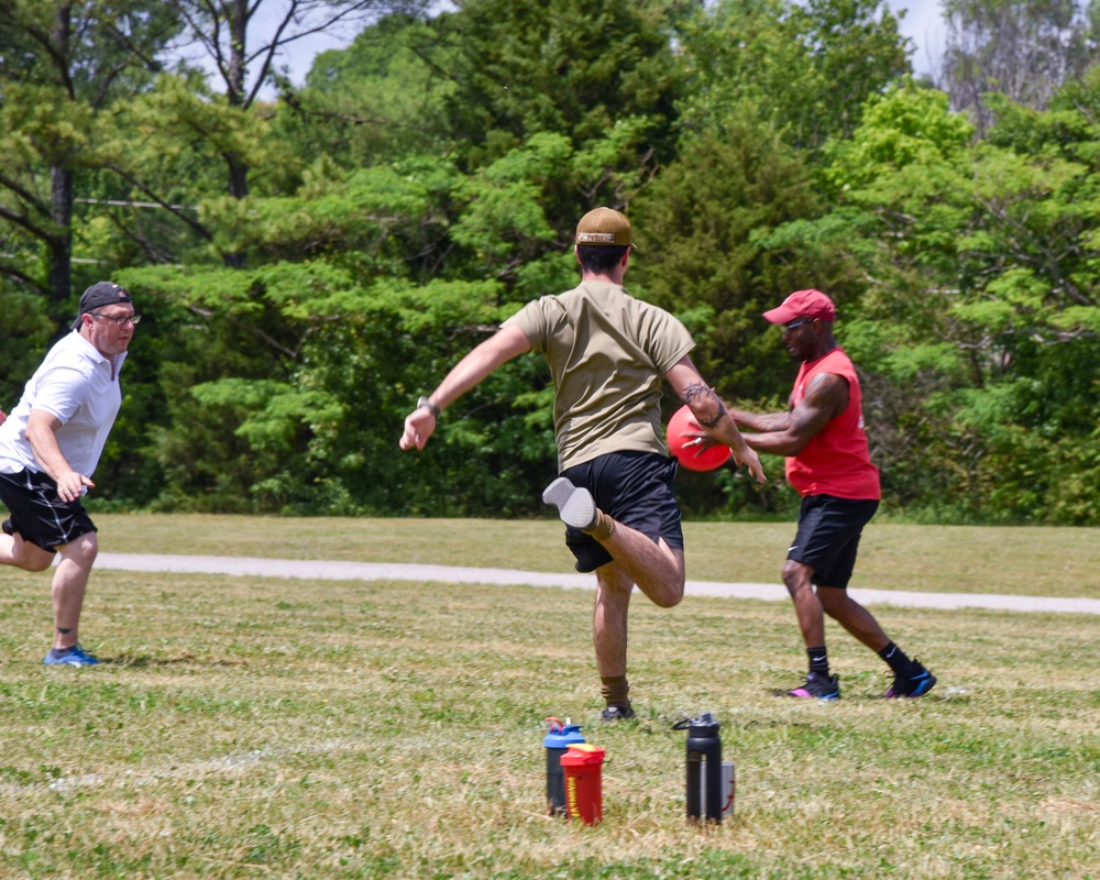 117 ARW members participate in Enlisted Advisory Council Kickball Tournament