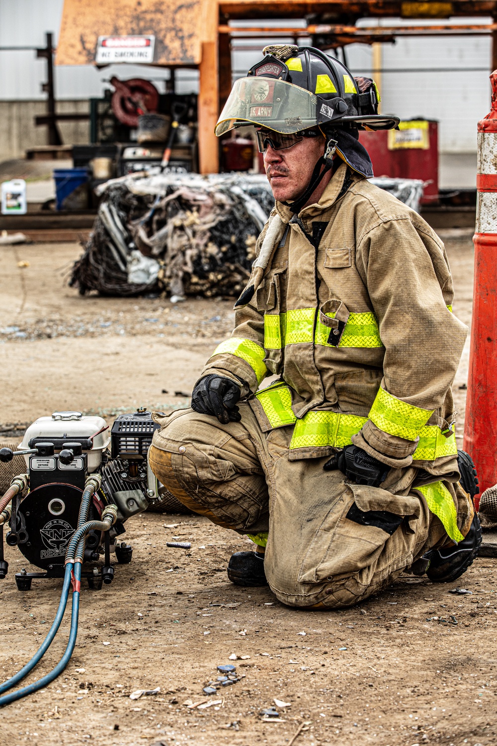 Montana Army National Guard’s 1050th, 1051st, and 1052nd Firefighter Detachments conduct vehicle extrication training.