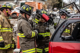 Montana Army National Guard’s 1050th, 1051st, and 1052nd Firefighter Detachments conduct vehicle extrication training.