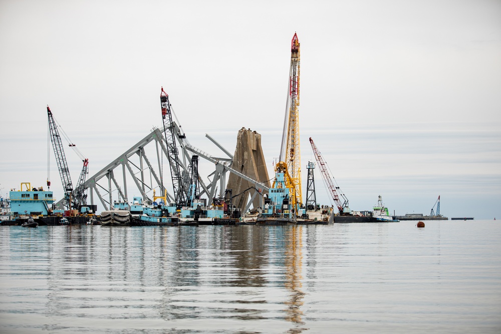 Unified Command continues debris and wreckage removal of Key Bridge