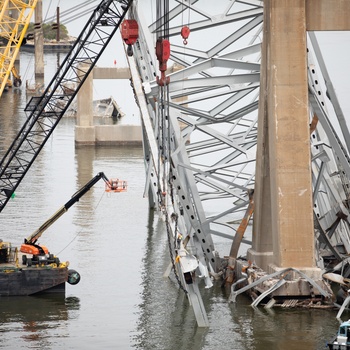 Unified Command continues debris and wreckage removal of Key Bridge