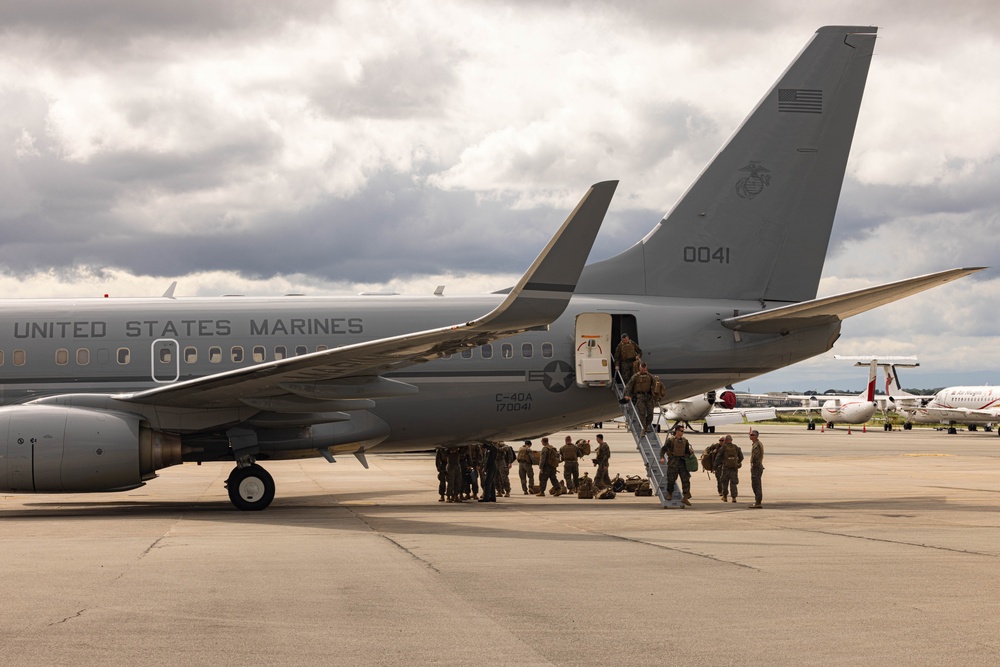 MRF-D 24.3: 2nd wave of U.S. Marines, Sailors arrive in C-40A to Papua New Guinea for HADR exercise
