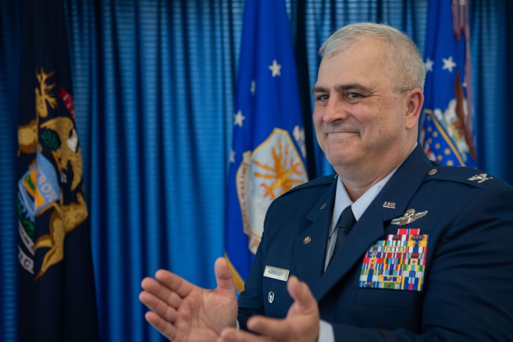 Col. Harbaugh, Deputy Commander 110th Wing Retires