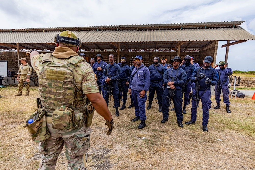 7th Special Forces Group (Airborne) provides  weapons and marksmanship training to combined forces at TRADEWINDS 24