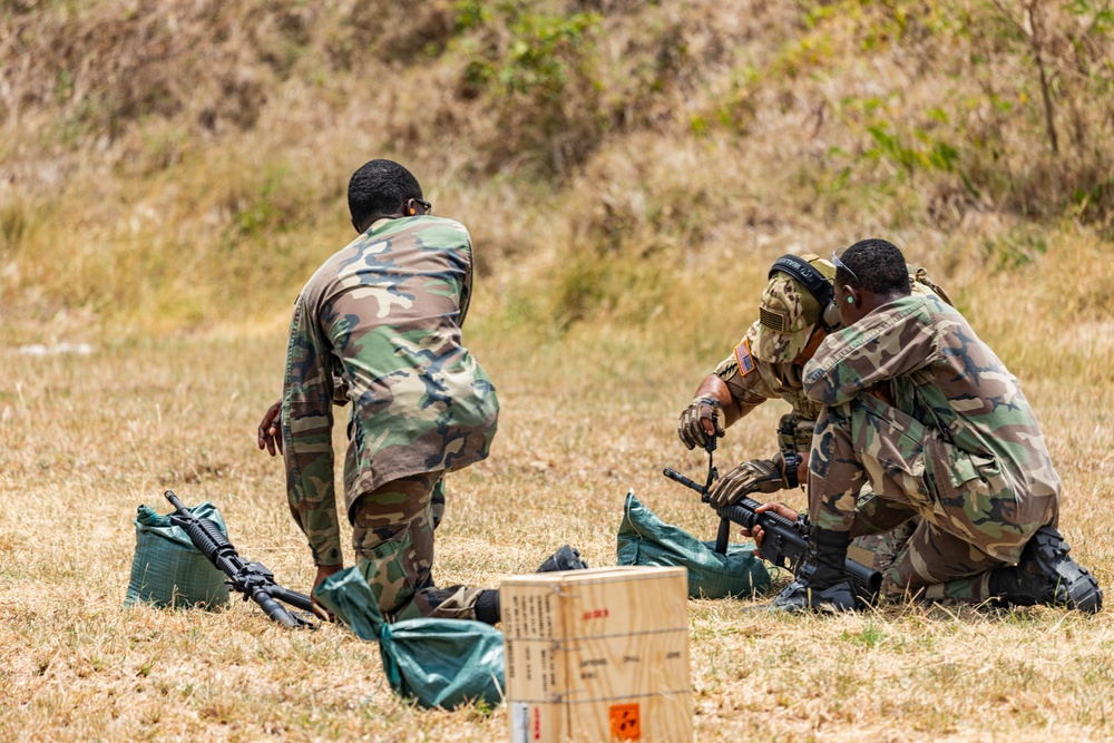 7th Special Forces Group (Airborne) provides  weapons and marksmanship training to combined forces at TRADEWINDS 24