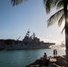 The amphibious assault ship USS Bataan (LHD 5) transits past South Point Park, Miami in support of Fleet Week Miami, May 5, 2024