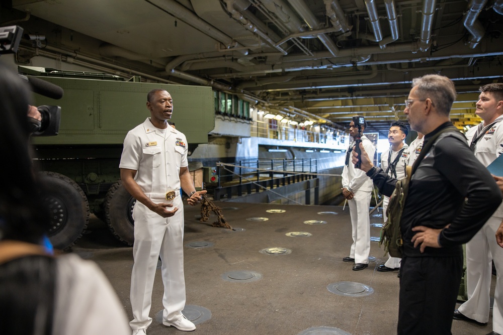 Media Embarked on USS Bataan for Fleet Week Miami 2024