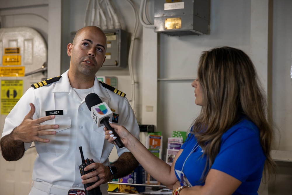 Media Embarked on USS Bataan for Fleet Week Miami 2024