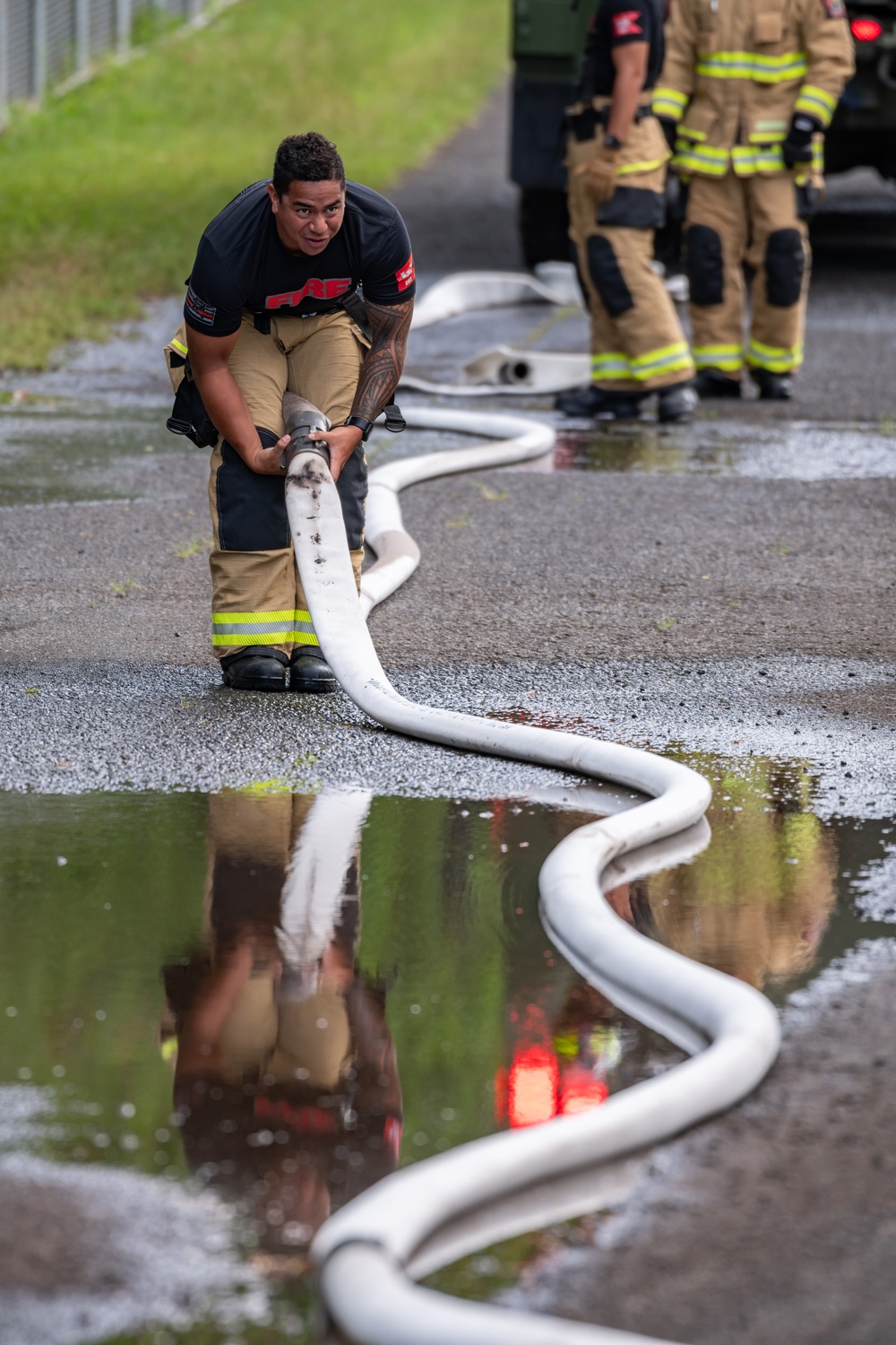 Hawaii’s 297th Engineer Detachment Firefighting Team Conduct Mission Essential Training with Joint Base Lewis-McChord Observer Coach Trainer