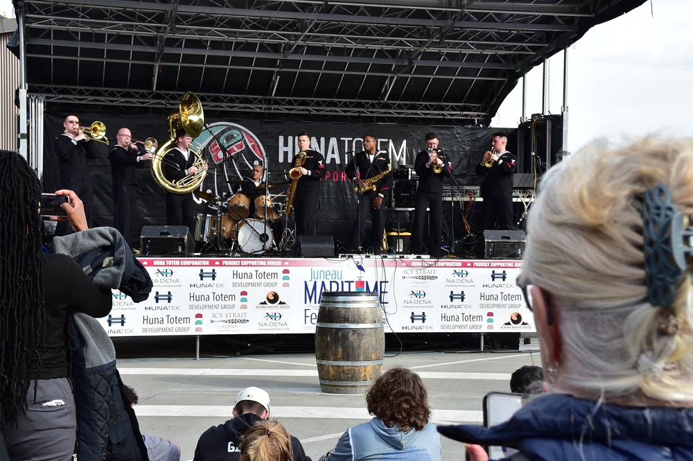 Navy Region Northwest Band performs during the annual Juneau Maritime Festival
