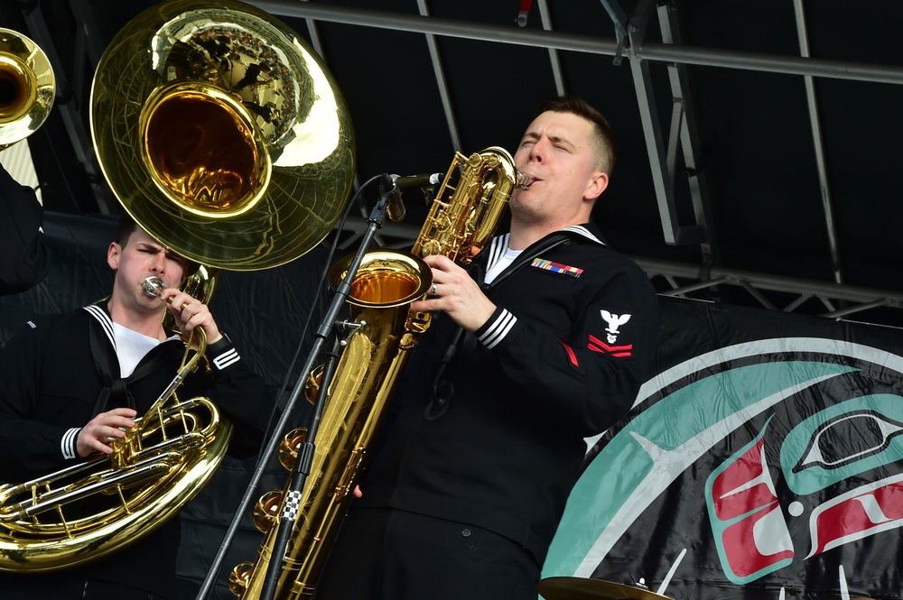 Navy Region Northwest Band performs during the annual Juneau Maritime Festival