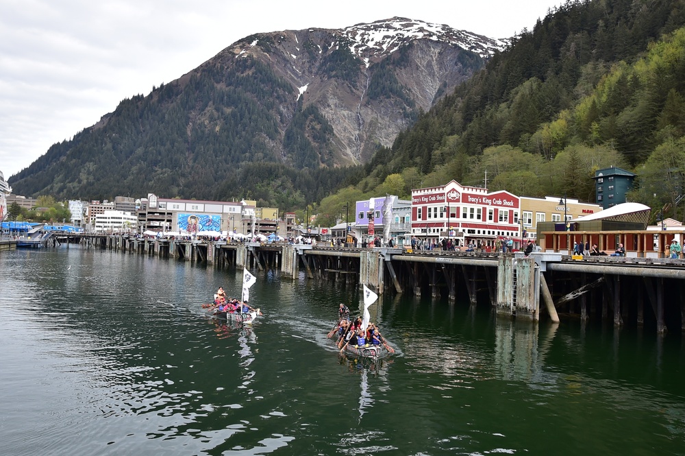 CNRNW joins Alaskan Natives on the One People Canoe Society's traditional tribal canoe paddle and welcoming ceremony to kick off the annual Juneau Maritime Festival