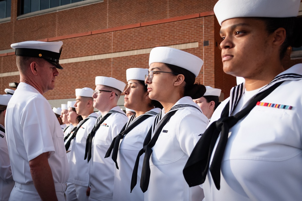 Cherry Point Sailors Celebrate Tradition, Conduct Summer Uniform Inspection