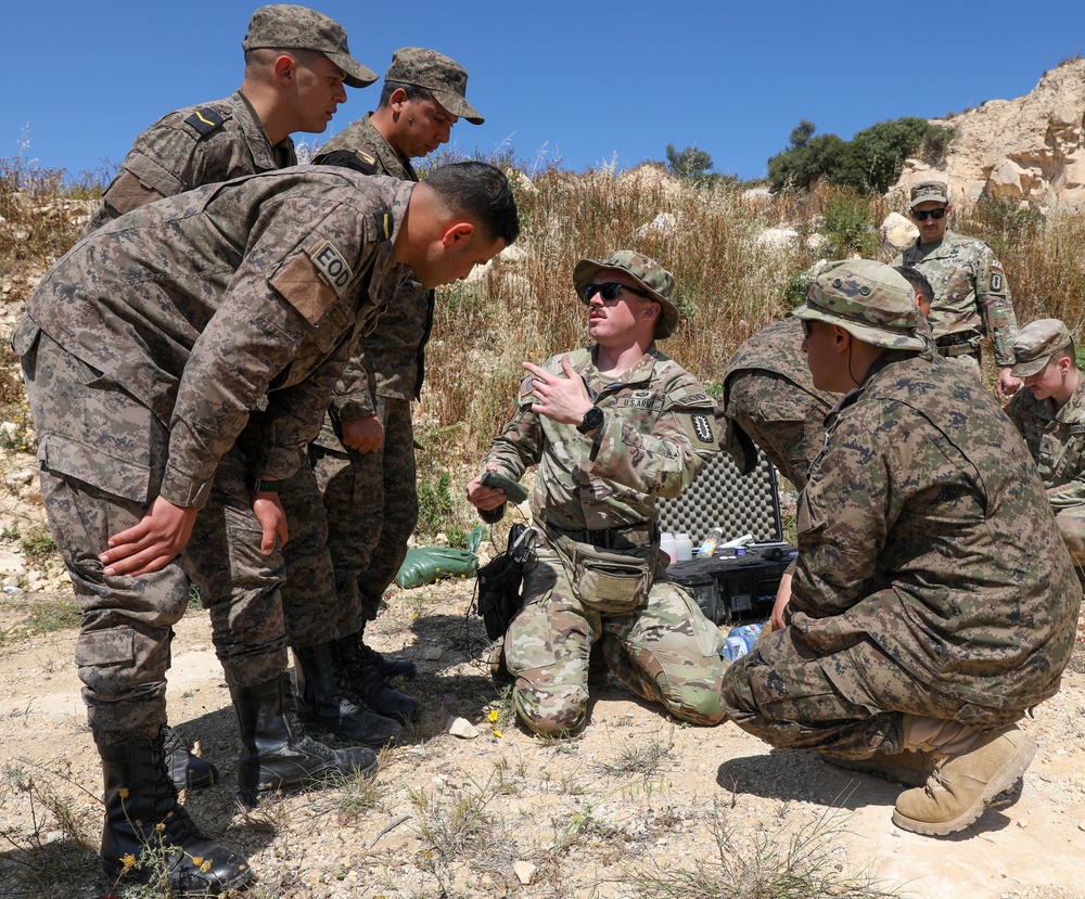 192nd Ordnance Battalion conducts EOD training at African Lion 2024