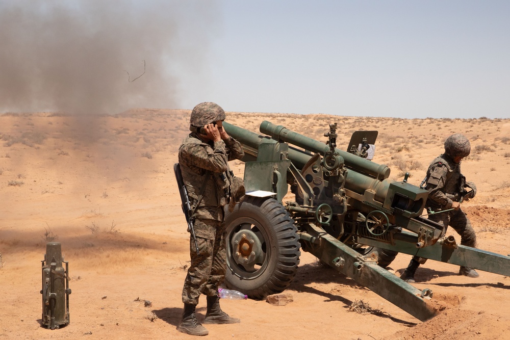 US Army, Tunisian Armed Forces conduct artillery range at African Lion 2024