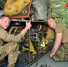 Airmen perform routine maintenance on a KC-135 at Selfridge Air National Guard Base
