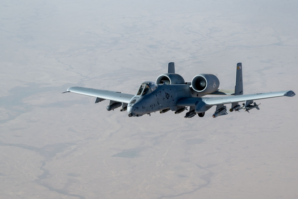 KC-135s refuel A-10s in U.S. Central Command