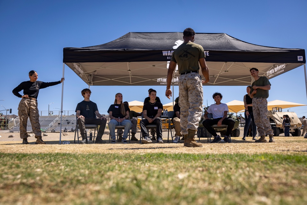 Marine Corps Air-Ground Combat Center hosts a static display for the Morongo Unified School District