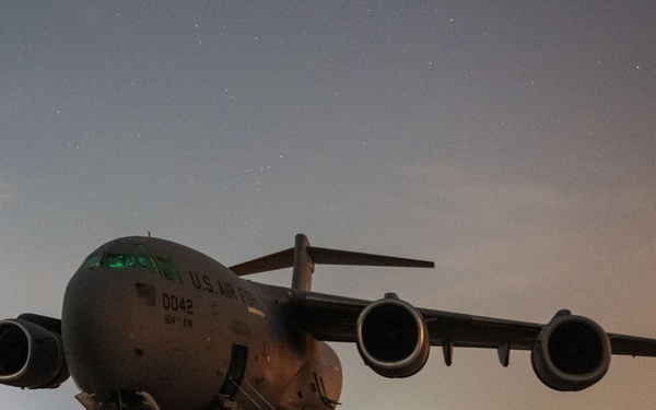 C-17 Globemaster III provides supplies to the USCENTCOM area of responsibility
