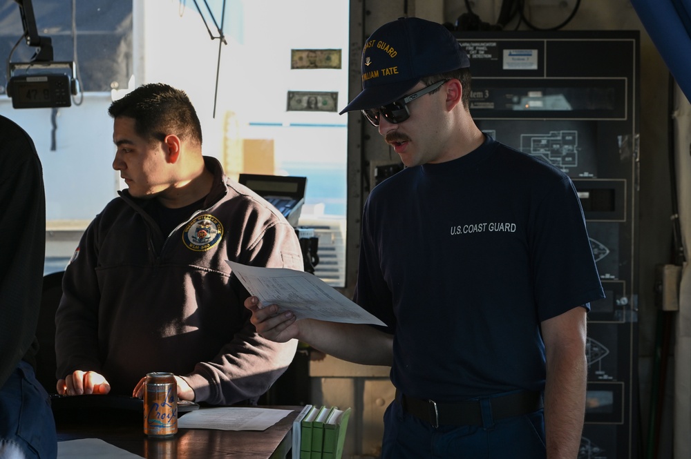 USCGC William Tate crew small-boat brief
