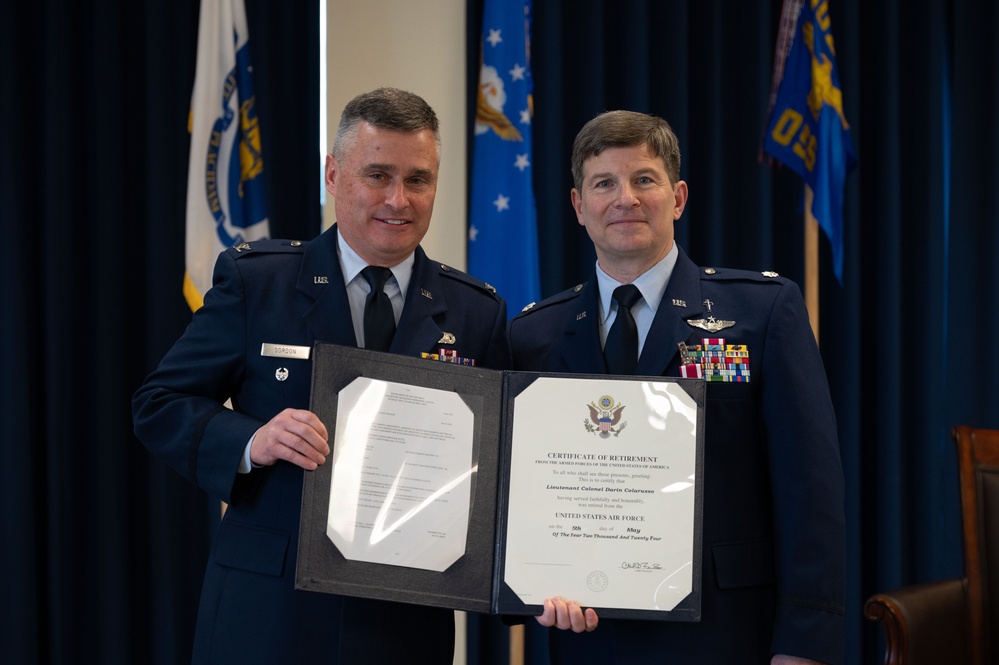 102nd Intelligence Wing Chaplain Darin Colarusso retires