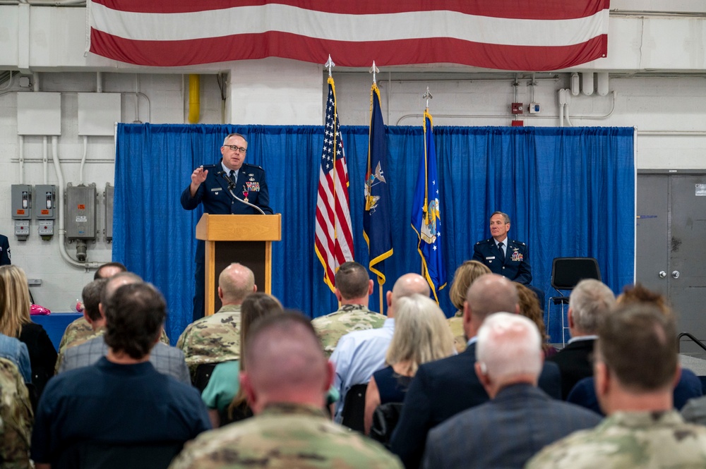 U.S. Air Force Col. Charles Hutson retires after 30 of service.