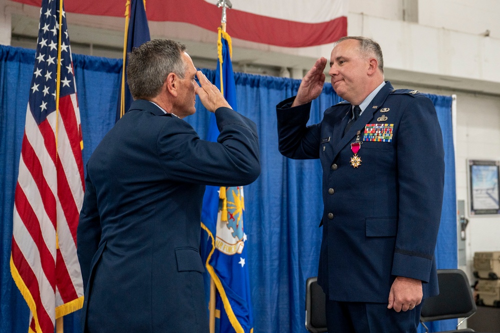 U.S. Air Force Col. Charles Hutson retires after 30 of service.