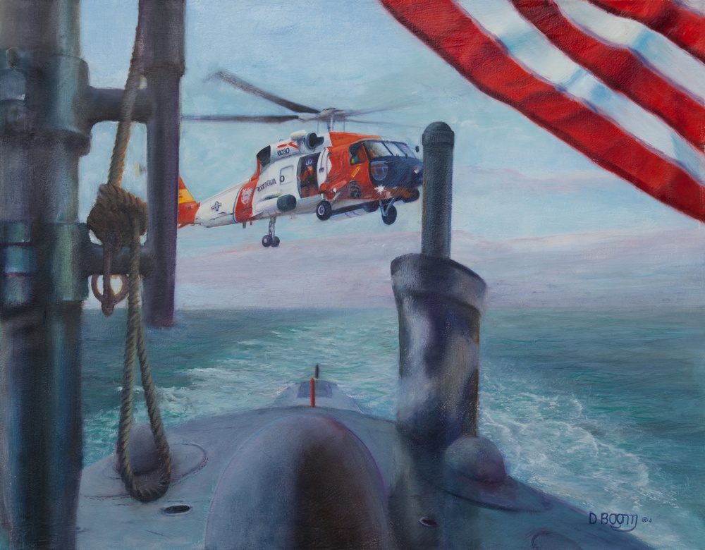 US Coast Guard Art Program 2011 Collection, Object Id # 201103, &quot;Subpac medevac,&quot; Dennis Boom