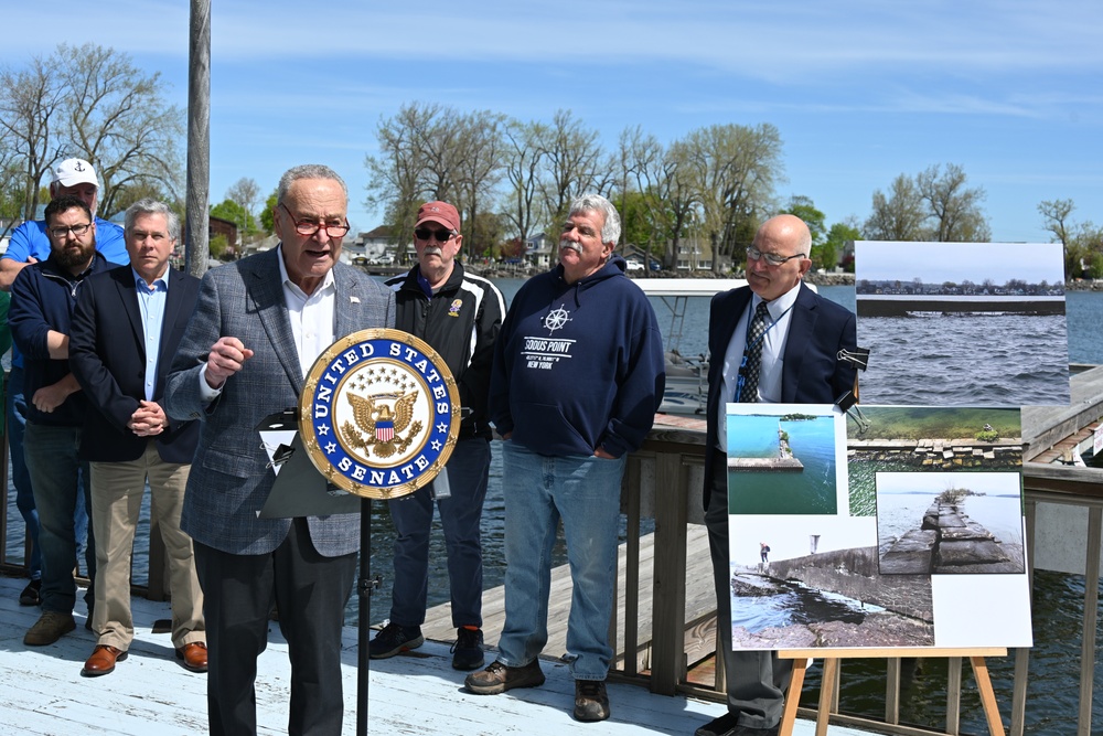 USACE and Sen. Schumer Announce Work on Great Sodus Bay East Breakwater