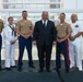 SECNAV Poses with U.S. Sailors and Marines of Cuban Descent