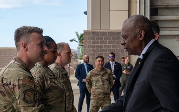 U.S. Secretary of Defense visits Joint Base Pearl Harbor Hickam