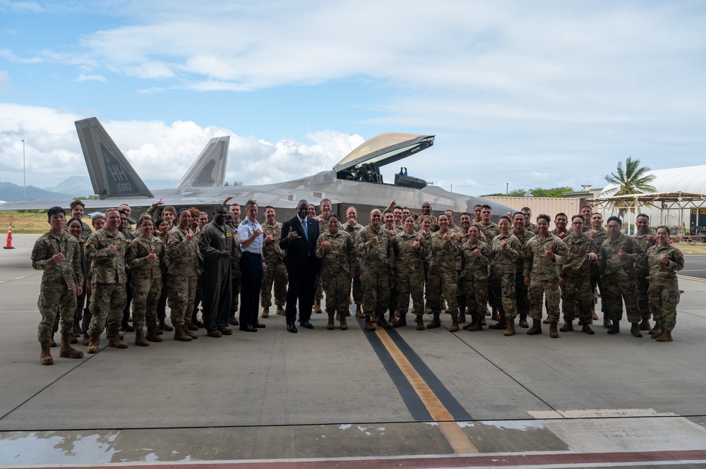U.S. Secretary of Defense visits Joint Base Pearl Harbor Hickam