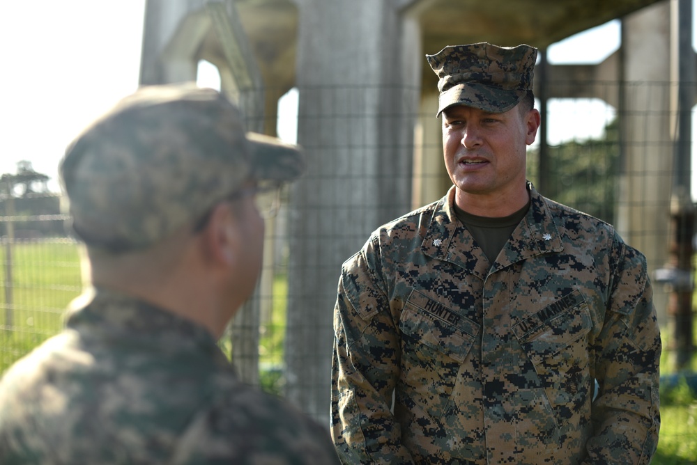 U.S. Marines exchange best practices with Brazilian Naval Infantry during Expeditionary Airfield Exercise