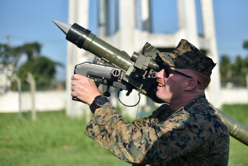 U.S. Marines exchange best practices with Brazilian Naval Infantry during Expeditionary Airfield Exercise