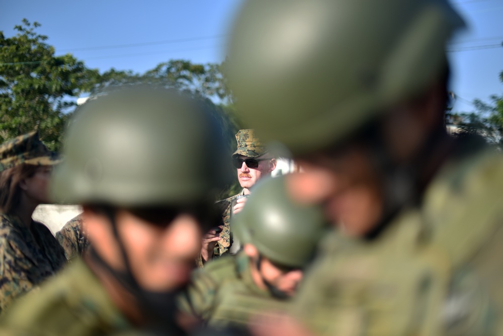 U.S. Marines exchange best practices with Brazilian Naval Infantry during Expeditionary Airfield Exercise