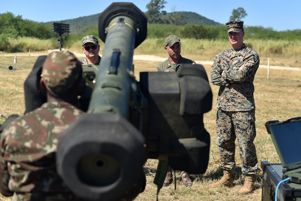 U.S. Marines exchange best practices with Brazilian Naval Infantry during Expeditionary Airfield Exercise