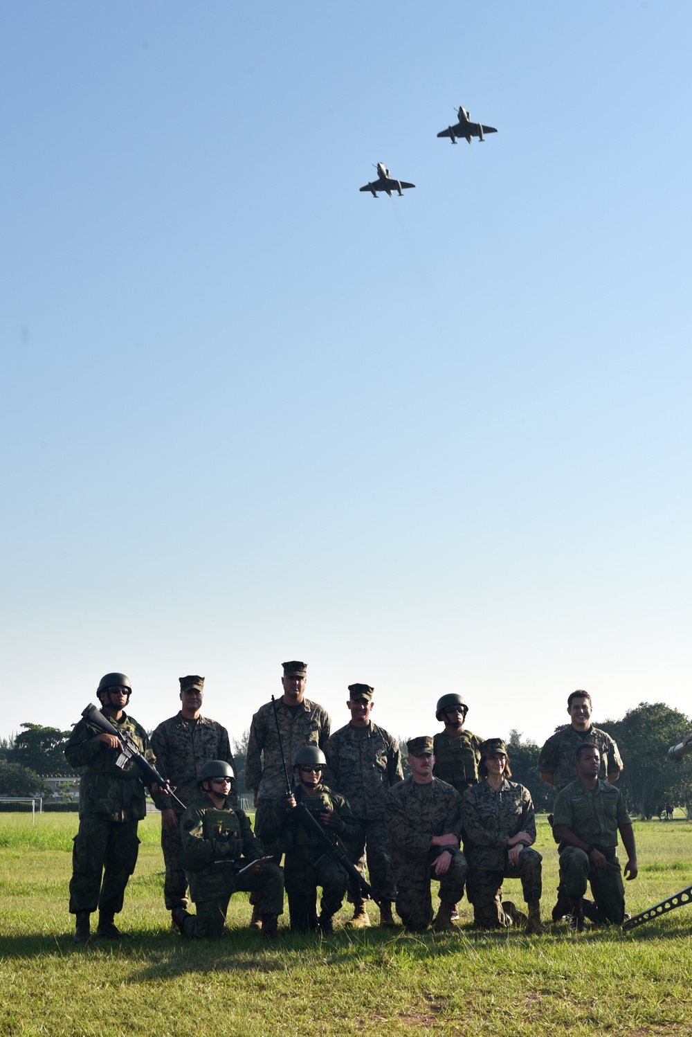 U.S. Marines exchange best practices with Brazilian Naval Infantry during Expeditionary Airfield Exercise