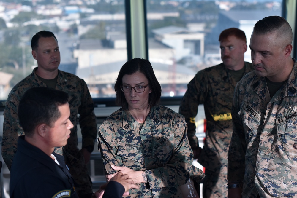 U.S. Marines exchange best practices with Brazilian Naval Infantry during Expeditionary Airfield Exercise