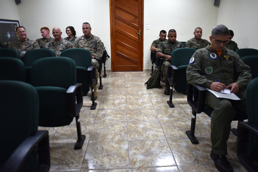 U.S. Marines exchange best practices with Brazilian Naval Infantry during Expeditionary Airfield Exercise