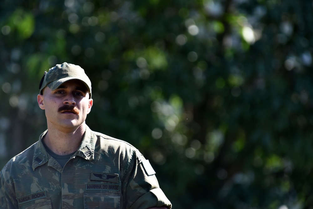 U.S. Marines exchange best practices with Brazilian Naval Infantry during Expeditionary Airfield Exercise