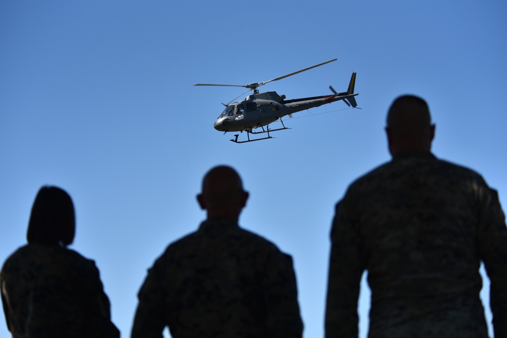 U.S. Marines exchange best practices with Brazilian Naval Infantry during Expeditionary Airfield Exercise