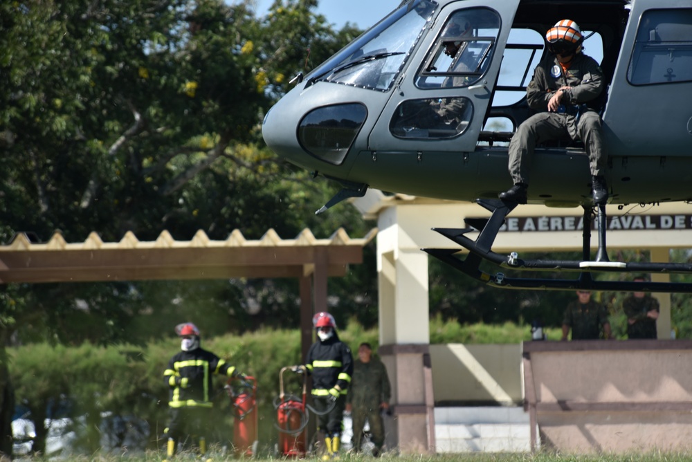 U.S. Marines exchange best practices with Brazilian Naval Infantry during Expeditionary Airfield Exercise