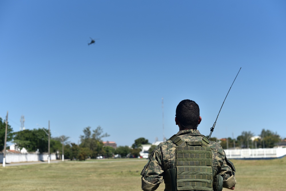 U.S. Marines exchange best practices with Brazilian Naval Infantry during Expeditionary Airfield Exercise